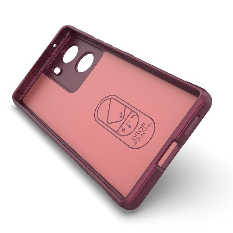 For vivo V29e (India) 5G Case Soft TPU Rugged Shockproof Cell Phone Cover - Wine Red