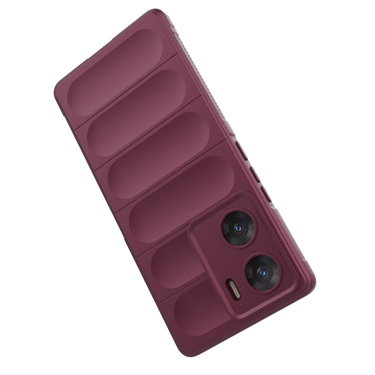 For vivo V29e (India) 5G Case Soft TPU Rugged Shockproof Cell Phone Cover - Wine Red