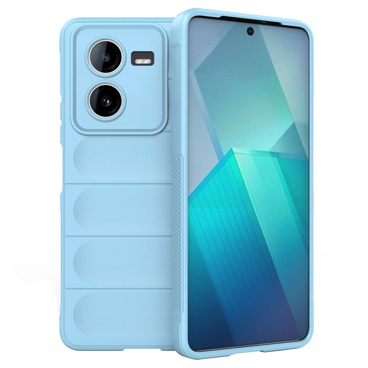 For vivo iQOO Z8x 5G Case TPU Rugged Anti-Scratch Cell Phone Cover - Baby Blue