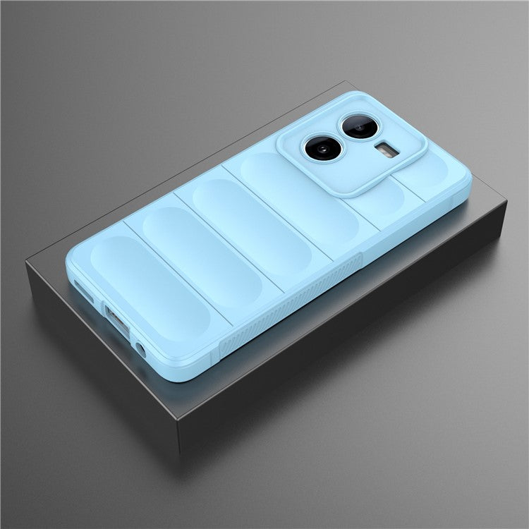 For vivo iQOO Z8x 5G Case TPU Rugged Anti-Scratch Cell Phone Cover - Baby Blue