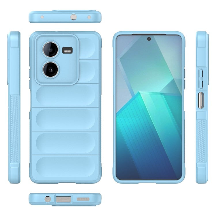 For vivo iQOO Z8x 5G Case TPU Rugged Anti-Scratch Cell Phone Cover - Baby Blue