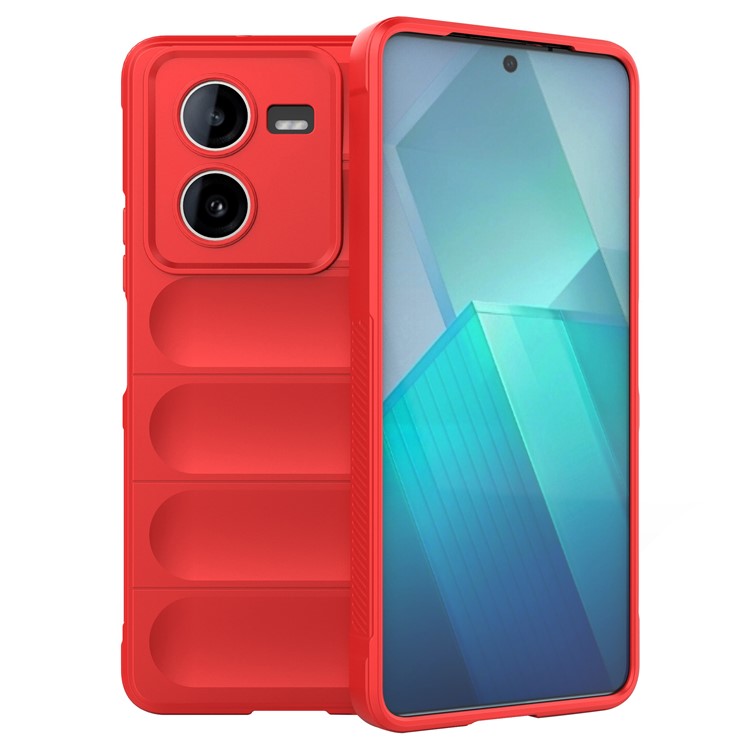 For vivo iQOO Z8x 5G Case TPU Rugged Anti-Scratch Cell Phone Cover - Red