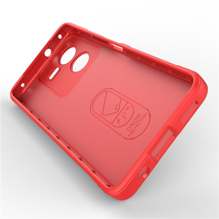 For vivo iQOO Z8x 5G Case TPU Rugged Anti-Scratch Cell Phone Cover - Red