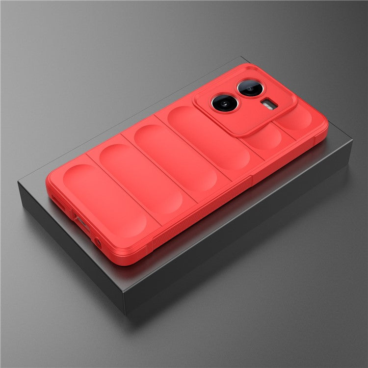 For vivo iQOO Z8x 5G Case TPU Rugged Anti-Scratch Cell Phone Cover - Red