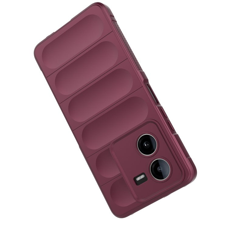 For vivo iQOO Z8x 5G Case TPU Rugged Anti-Scratch Cell Phone Cover - Wine Red