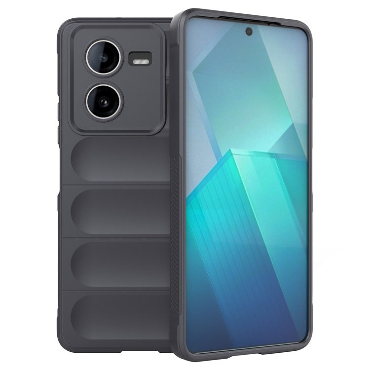 For vivo iQOO Z8x 5G Case TPU Rugged Anti-Scratch Cell Phone Cover - Dark Grey