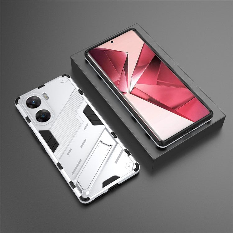 For vivo V29e (India) 5G Case Kickstand PC+TPU Phone Back Cover - White