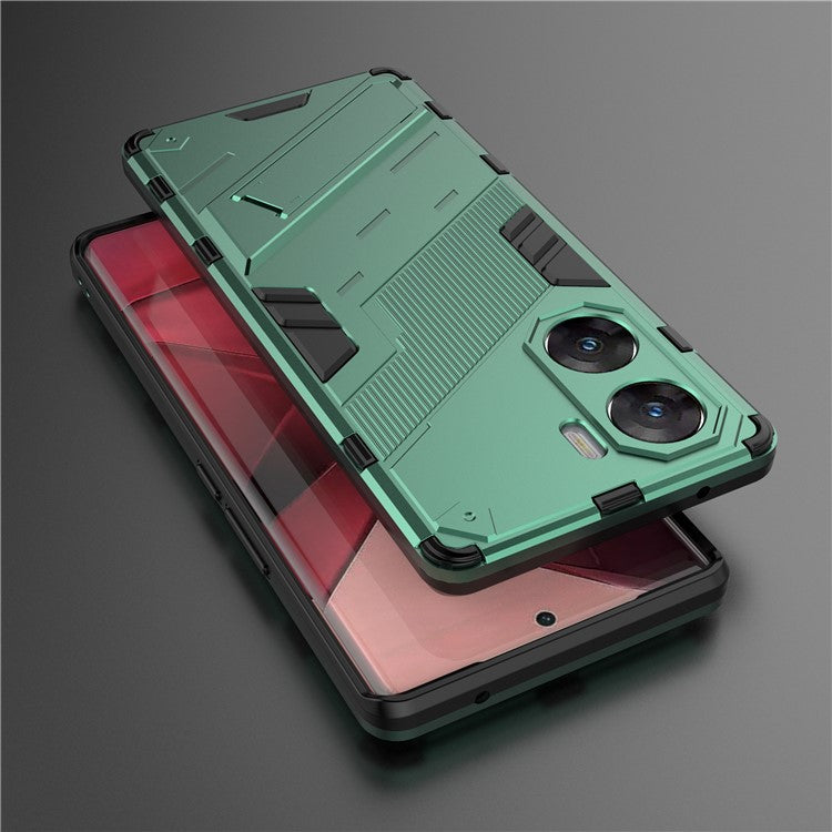 For vivo V29e (India) 5G Case Kickstand PC+TPU Phone Back Cover - Green