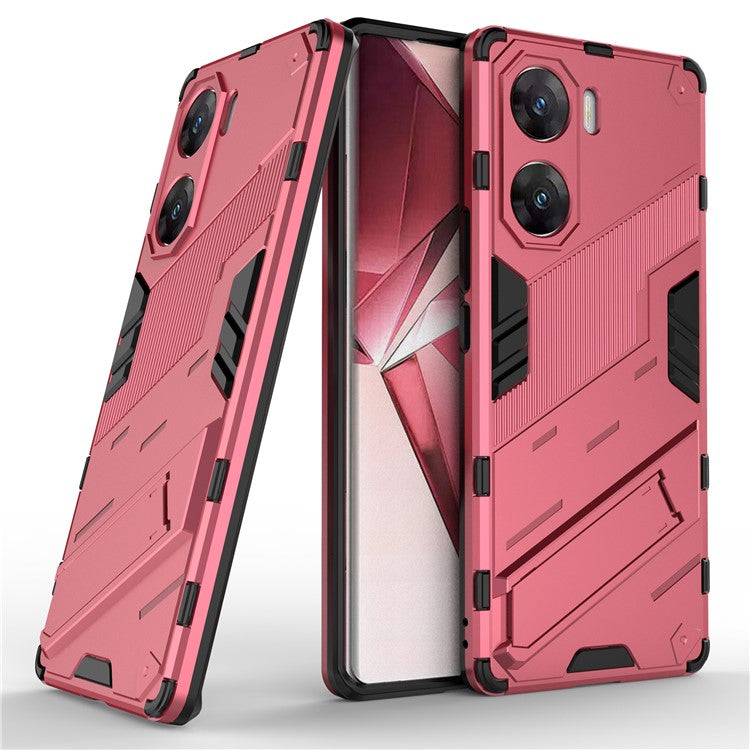 For vivo V29e (India) 5G Case Kickstand PC+TPU Phone Back Cover - Rose