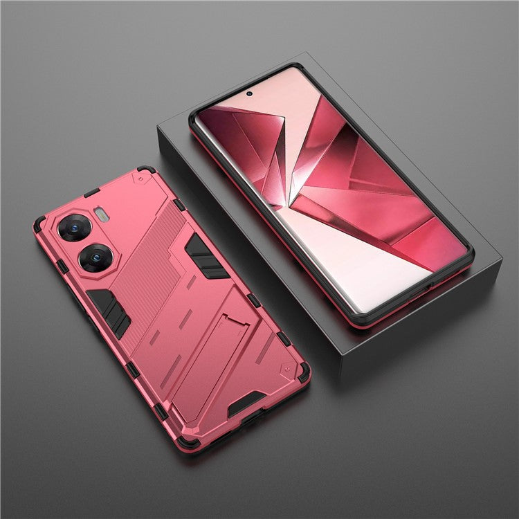 For vivo V29e (India) 5G Case Kickstand PC+TPU Phone Back Cover - Rose