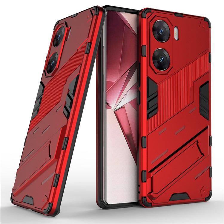 For vivo V29e (India) 5G Case Kickstand PC+TPU Phone Back Cover - Red