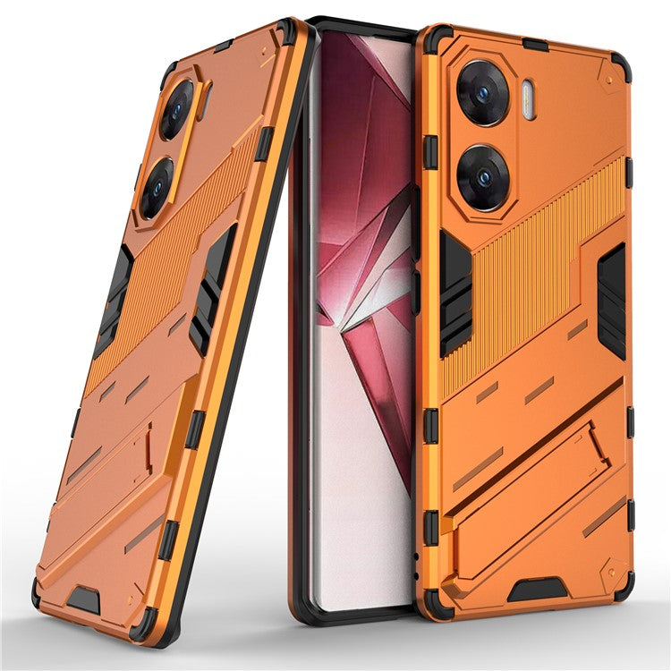 For vivo V29e (India) 5G Case Kickstand PC+TPU Phone Back Cover - Orange