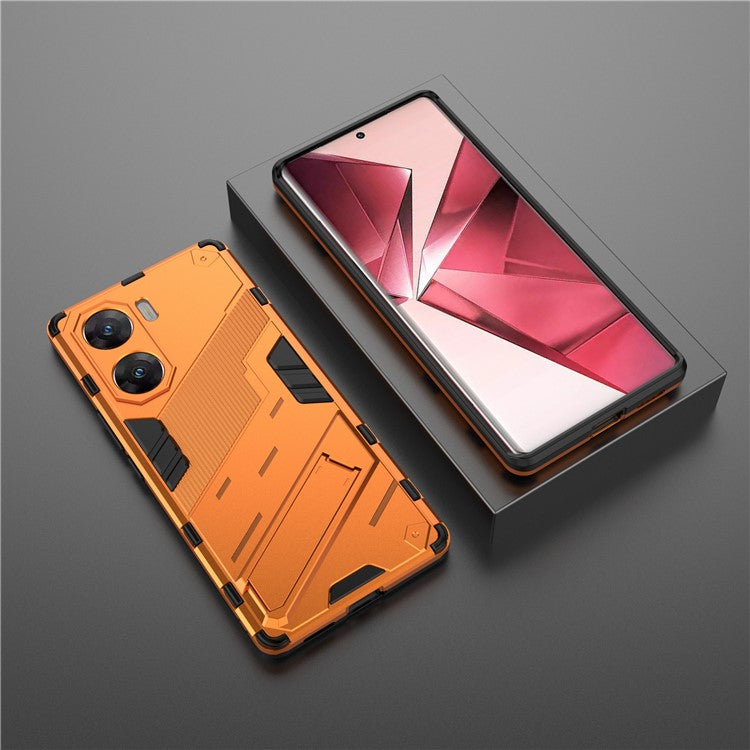 For vivo V29e (India) 5G Case Kickstand PC+TPU Phone Back Cover - Orange