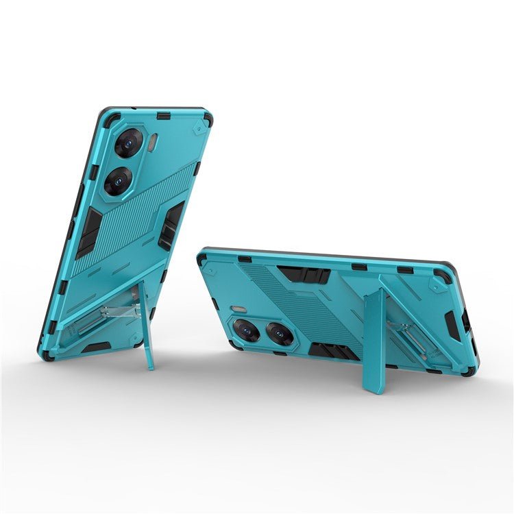 For vivo V29e (India) 5G Case Kickstand PC+TPU Phone Back Cover - Baby Blue