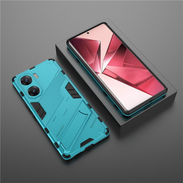 For vivo V29e (India) 5G Case Kickstand PC+TPU Phone Back Cover - Baby Blue