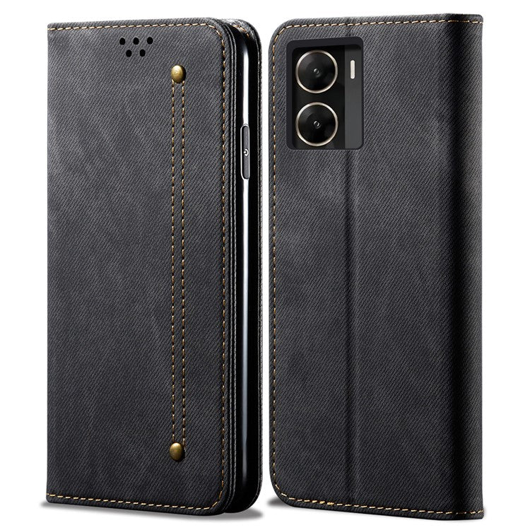 For vivo V29e (Global) 5G Case Wallet PU Leather Protective Phone Cover - Black