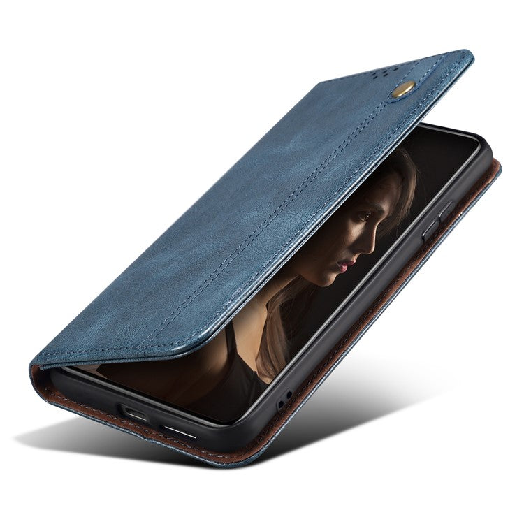 For vivo V29e (Global) 5G Phone Case PU Leather Cover with Stand Wallet - Blue