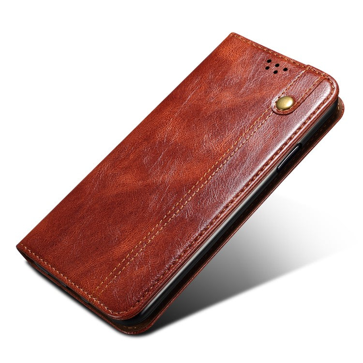 For vivo V29e (Global) 5G Phone Case PU Leather Cover with Stand Wallet - Brown