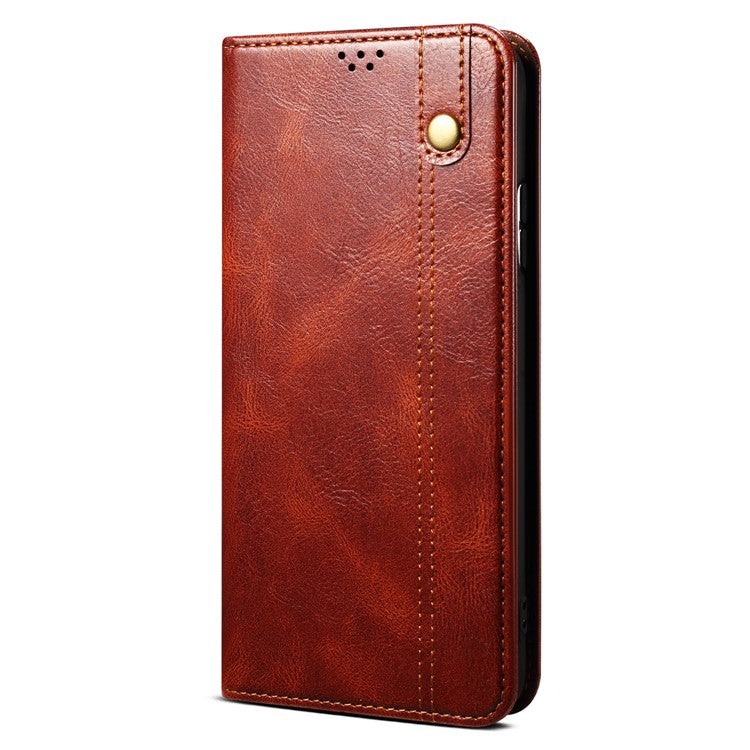 For vivo V29e (Global) 5G Phone Case PU Leather Cover with Stand Wallet - Brown