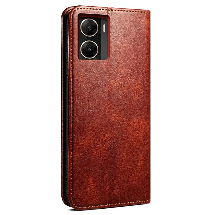 For vivo V29e (Global) 5G Phone Case PU Leather Cover with Stand Wallet - Brown