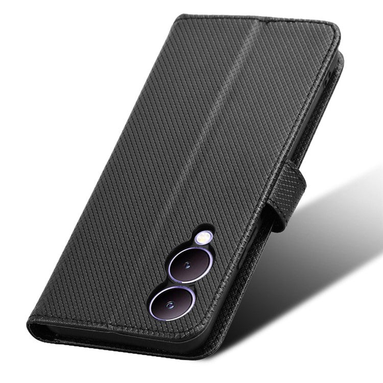 For vivo Y17s 4G / Y33t (2023) V2317A Leather Case Wallet Phone Protective Phone Cover - Black