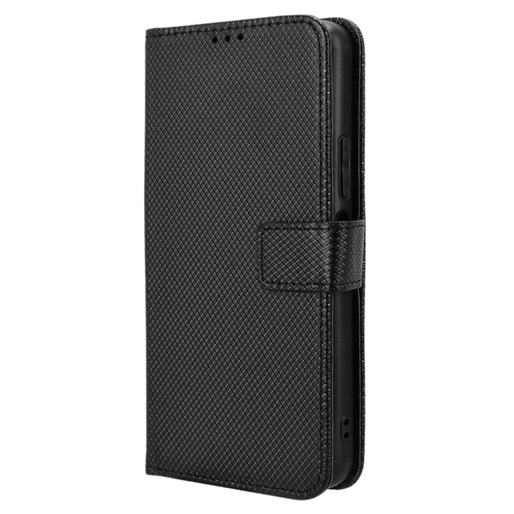 For vivo Y17s 4G / Y33t (2023) V2317A Leather Case Wallet Phone Protective Phone Cover - Black