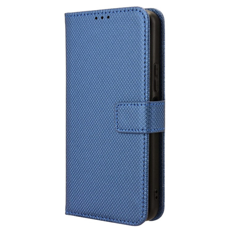 For vivo Y17s 4G / Y33t (2023) V2317A Leather Case Wallet Phone Protective Phone Cover - Blue