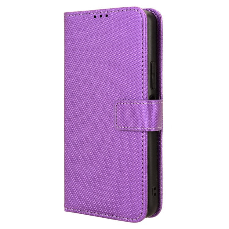 For vivo Y17s 4G / Y33t (2023) V2317A Leather Case Wallet Phone Protective Phone Cover - Purple