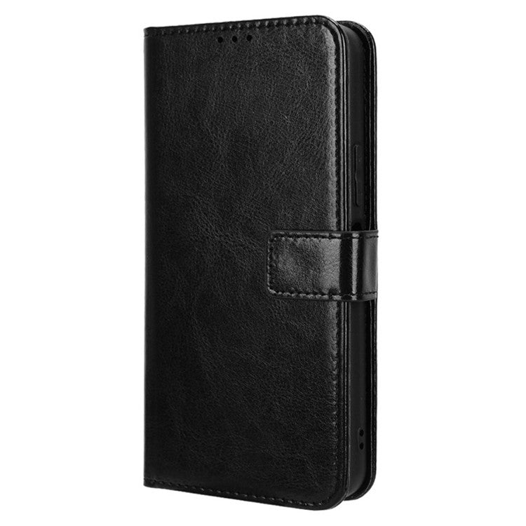 For vivo Y17s 4G / Y33t (2023) V2317A Case Wallet Stand Phone Leather Cover - Black