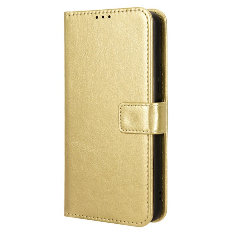 For vivo Y17s 4G / Y33t (2023) V2317A Case Wallet Stand Phone Leather Cover - Gold