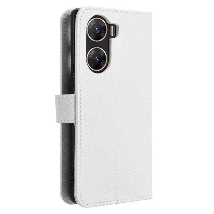 For vivo V29e (India) 5G Case PU Leather Mobile Phone Cover with Wallet - White