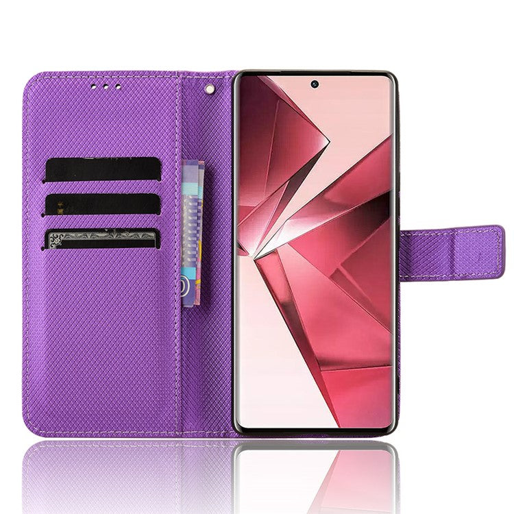 For vivo V29e (India) 5G Case PU Leather Mobile Phone Cover with Wallet - Purple