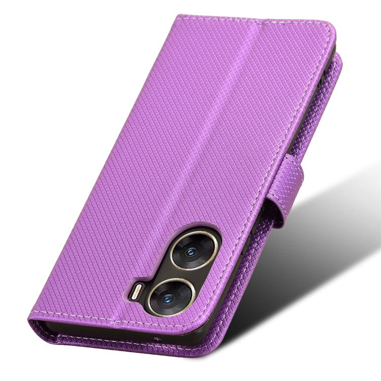 For vivo V29e (India) 5G Case PU Leather Mobile Phone Cover with Wallet - Purple