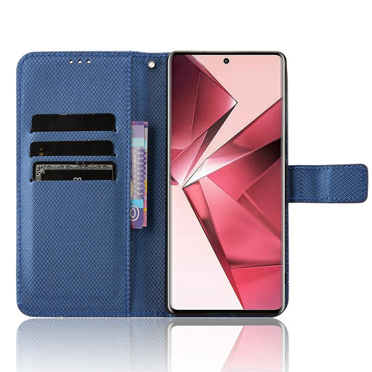 For vivo V29e (India) 5G Case PU Leather Mobile Phone Cover with Wallet - Blue