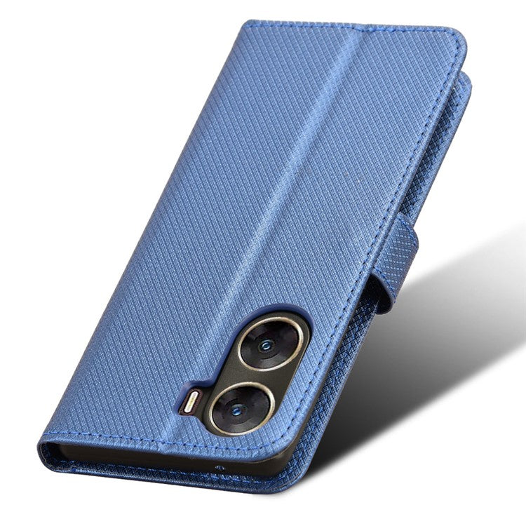 For vivo V29e (India) 5G Case PU Leather Mobile Phone Cover with Wallet - Blue