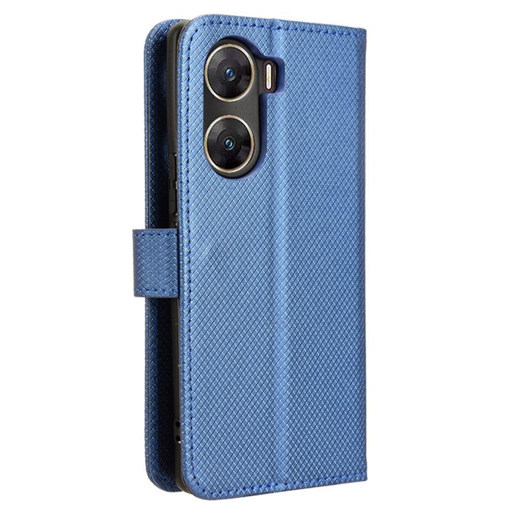 For vivo V29e (India) 5G Case PU Leather Mobile Phone Cover with Wallet - Blue