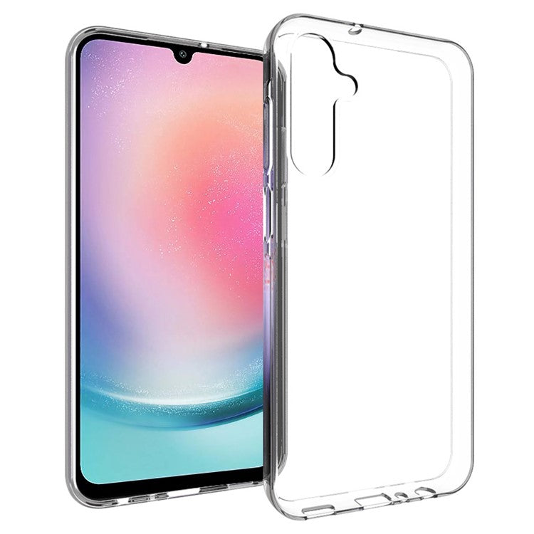 For Samsung Galaxy A25 5G (Global) (161.0 x 76.5 x 8.3mm) Clear Case Watermark-Free Glossy TPU Cover