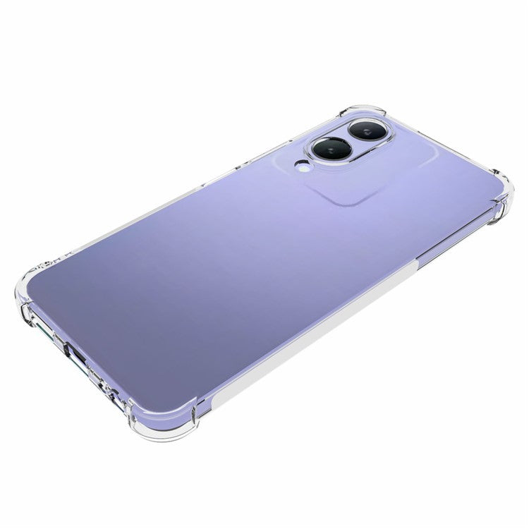 For vivo Y17s 4G Case Flexible TPU Anti-slip Anti-drop Transparent Phone Back Cover