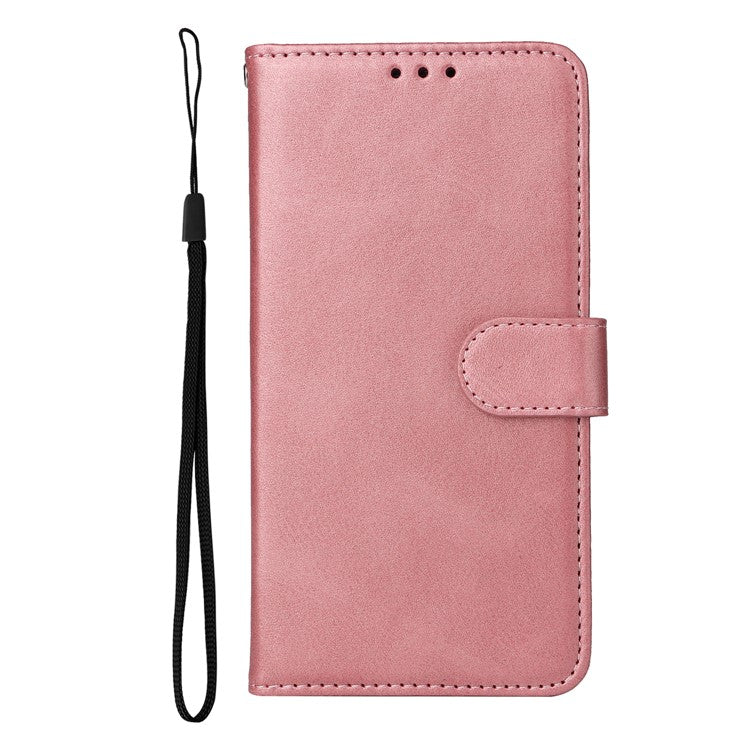 For vivo Y17s 4G Case Calf Texture Phone Cover with Wallet Stand - Pink