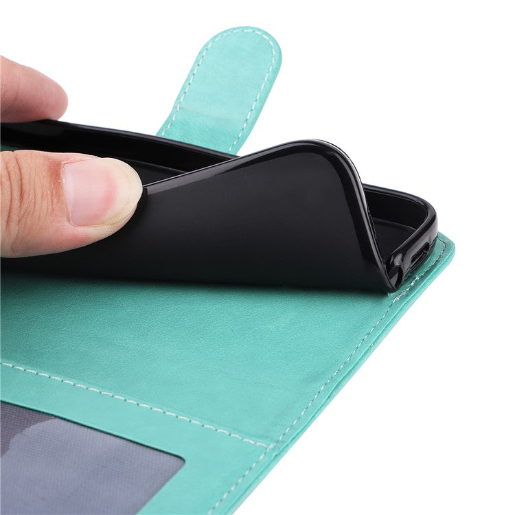 For vivo Y17s 4G Case Stand Wallet PU Leather Phone Cover - Green