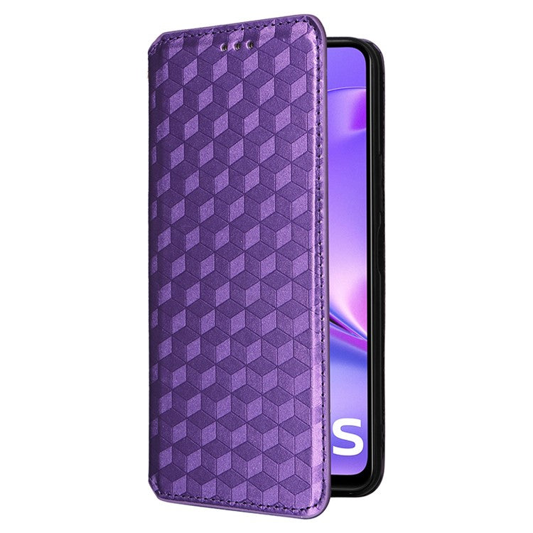 For vivo Y17s 4G / Y33t (2023) V2317A Case Drop Resistant PU Leather Stand Cover - Purple