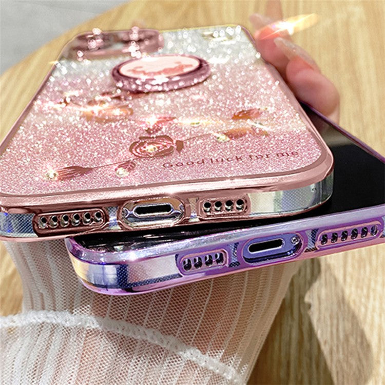 KADEM For vivo Y21 / Y33s / Y21s / Y21t 4G / Y21e 4G / Y21a 4G / Y33t 4G Cover TPU Phone Kickstand Case - Rose Gold