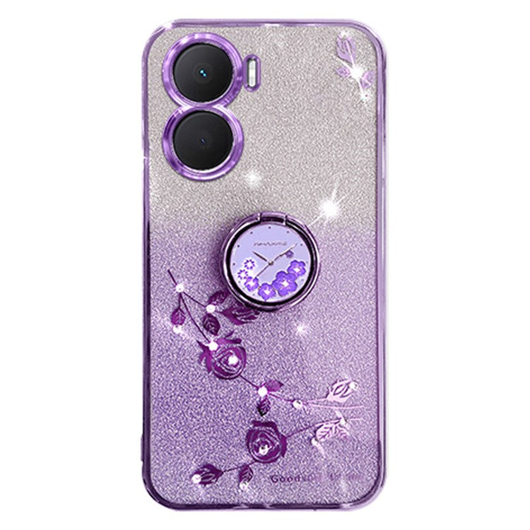 KADEM For vivo V29e (India) 5G Cell Phone Case TPU Ring Kickstand Mobile Phone Cover - Purple