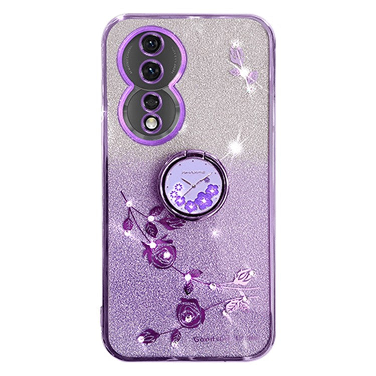 KADEM For vivo Y100 5G Case Kickstand Gradient TPU Phone Cover - Purple