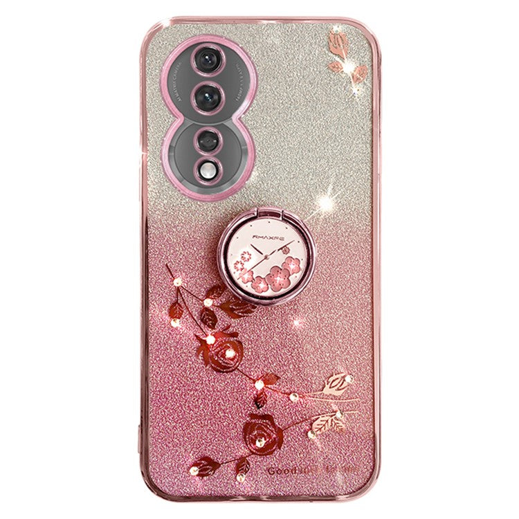 KADEM For vivo Y100 5G Case Kickstand Gradient TPU Phone Cover - Rose Gold