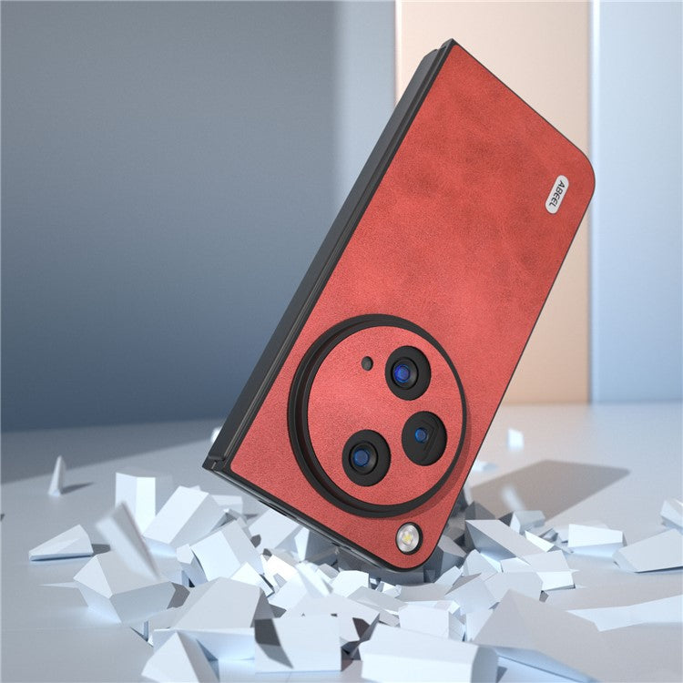 ABEEL For Oppo Find N3 5G / OnePlus Open Case Cowhide Texture Protective Shell Phone Cover - Red