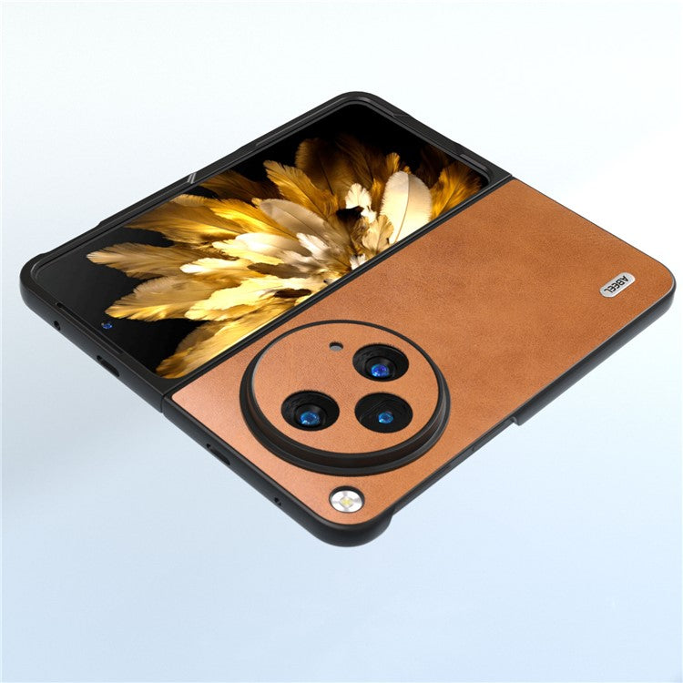 ABEEL For Oppo Find N3 5G / OnePlus Open Case Cowhide Texture Protective Shell Phone Cover - Brown