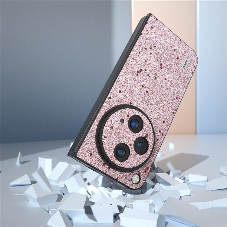 ABEEL For Oppo Find N3 5G / OnePlus Open Case Glitter Leather + PC Back Phone Cover - Pink