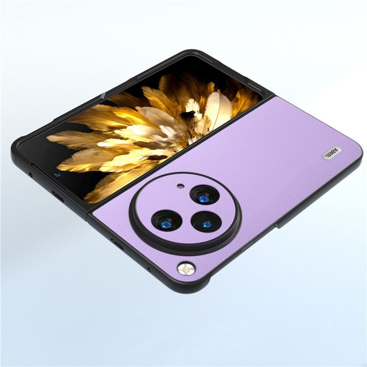 ABEEL For Oppo Find N3 5G / OnePlus Open Case Ecological Texture Leather Phone Back Cover - Purple