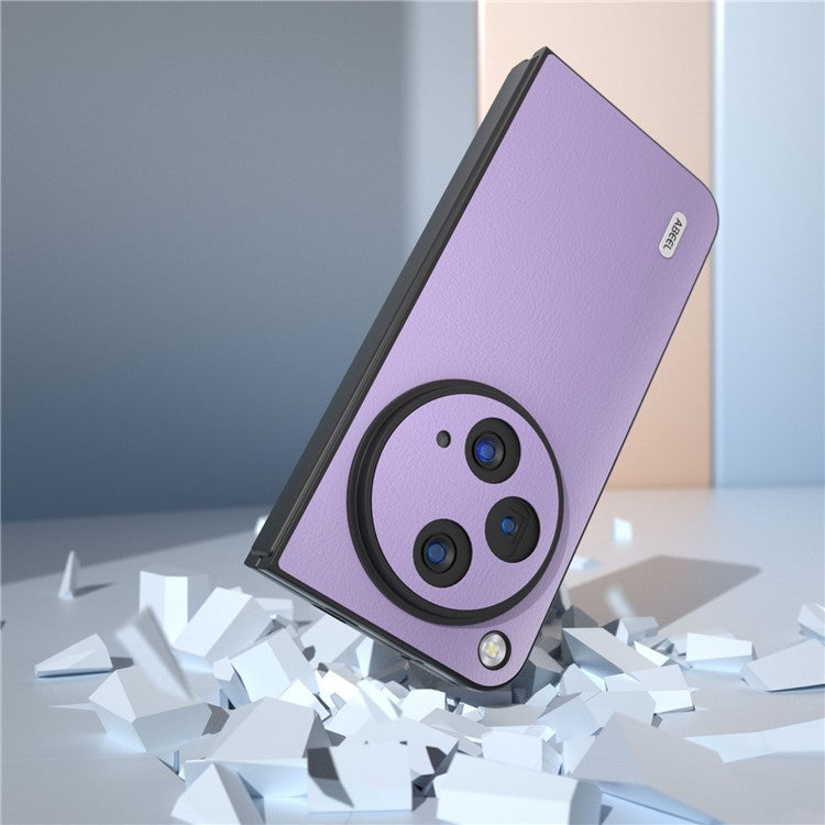 ABEEL For Oppo Find N3 5G / OnePlus Open Case Ecological Texture Leather Phone Back Cover - Purple